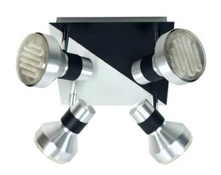 Moderní stropní svítidlo Sortha 1 CANDELLUX černý chrom kovové do obýváku 27x27 cm