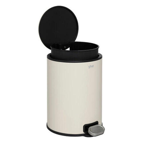 Koupelnový odpadkový koš Delta béžový 6 l moderní s vyjímatelnou vložkou 5five