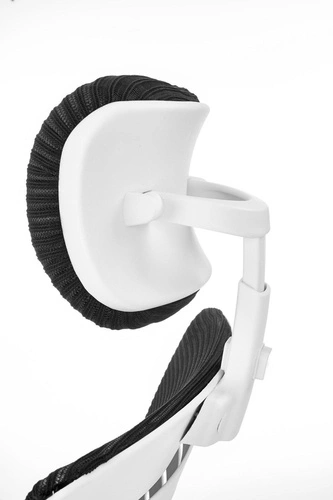 Ergonomická kancelářská otočná židle Aberts Intesi černá bílá s područkami k psacímu stolu