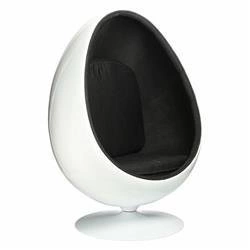 Křeslo Ovalia Chair bílé/černé