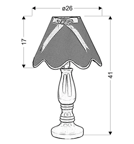 Stolní lampa Lola žlutá 1x40W E14 stínidlo fialová