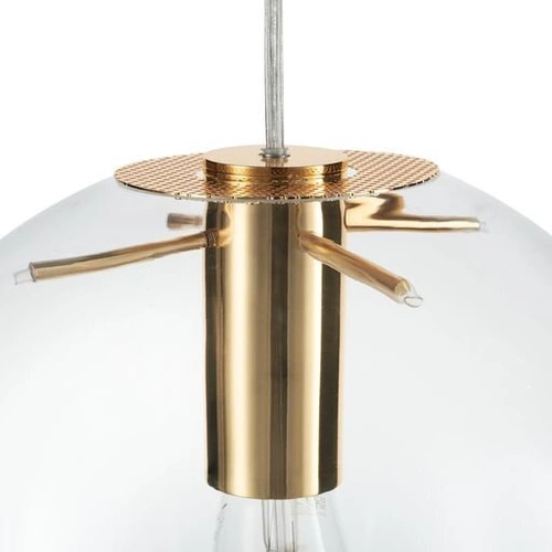 Moderní závěsná lampa koule TONDA skleněná zlatá 25 cm do obýváku a kuchyně