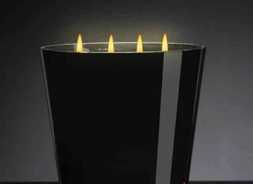 Velká sójová vonná svíčka Cereria Molla Basil & Mandarin černá do obýváku 3,5 kg