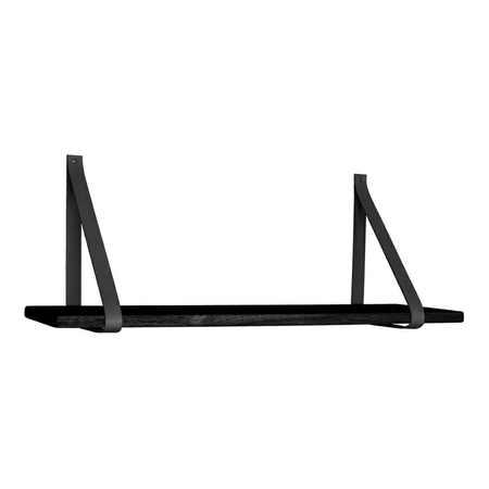 Nástěnná police Forno 120 cm černá