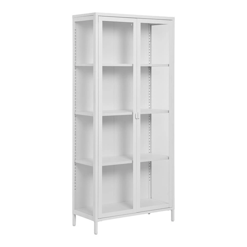 Vysoká vitrína Brisbane 2 dveře bílá