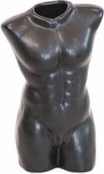Černá keramická váza Mužský Tors moderní dekorace do obýváku HV decor 24 cm