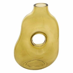 Nepravidelně tvarovaná váza Kaki žlutá