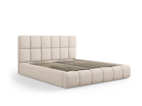 Čalouněná postel Bellis 160x200 béžová s úložným prostorem moderní glamour do ložnice