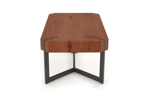 Konferenční stolek Frada obdélníkový ořechový černý loftový 110x60 cm do obývacího pokoje Intesi