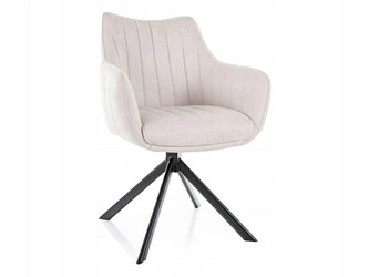 Otočná čalouněná jídelní židle Murray béžová s područkami