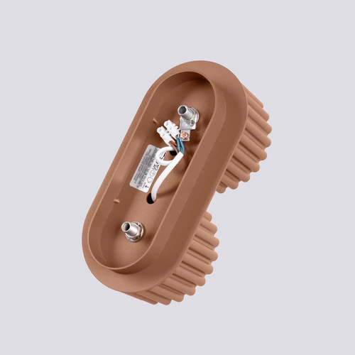 Stropní svítidlo AURA 2 moderní kulaté kávové do obýváku a kuchyně hliník