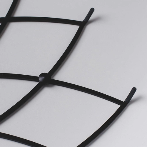 Nástěnný věšák do předsíně Lotos moderní černý kovový POLYHEDRA 68 cm