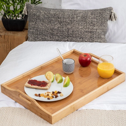 5five simply smart Obdélníkový bambusový podnos 45x29 cm na servírování jídel a dekoraci stolu