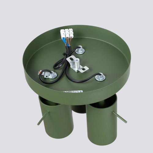 Stropní svítidlo RING 3P moderní olivově zelené ocelové do obýváku a ložnice