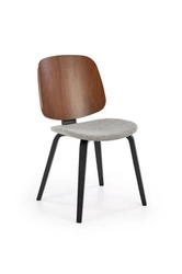 Jídelní židle Mireyla čalouněná moderní dřevěná ořech šedá Intesi