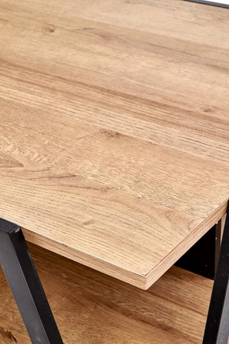 Konferenční stolek Tola obdélníkový loftový černý dub zlatý 113x63 do obýváku Intesi