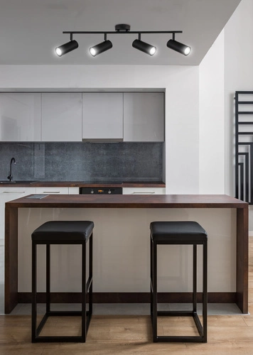 Stropní svítidlo Colly černé kovové 4bodové moderní do obýváku a kuchyně