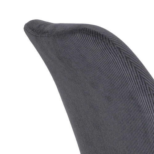 Čalouněná jídelní židle Eris moderní antracitový manšestr na černých nohách Actona