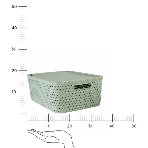 Úložný koš Tressy mentolový 15 l z polypropylenu do koupelny a šatny