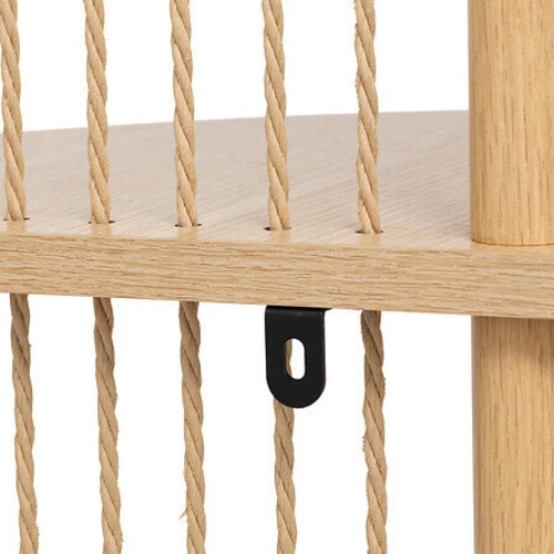 Rohová police na knihy a dekorace Kord 4patrová dřevěná přírodní skandinávská 5five