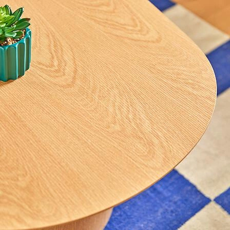 Oválný konferenční stolek Lee přírodní moderní skandinávský do obýváku 100x70 cm Atmosphera