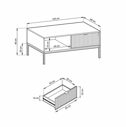 Zelený konferenční stolek Delicious s zásuvkou, obdélníkový, glamour, kovové zlaté nohy do obýváku