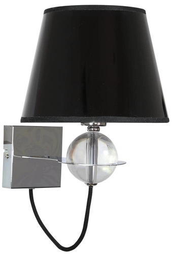 Nástěnné svítidlo Tesoro 1x40W E14 černá zlatý střed