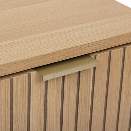 Úzká stojací koupelnová skříňka Tasso přírodní skandinávský styl se zásuvkou 33 cm 5five