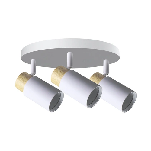 Stropní svítidlo Claro bílý moderní dřevěný 3x15W nastavitelný do obýváku a kuchyně