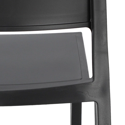 Zahradní plastová židle Kate SCAB Design antracit, stohovatelná, snadno čistitelná
