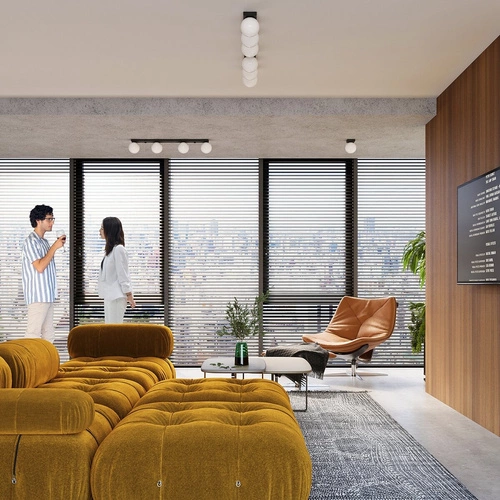 Moderní stropní svítidlo YOLI 4 černé kovové do obýváku a ložnice SOLLUX LIGHTING