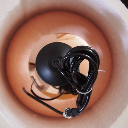 Závěsné svítidlo skleněná koule MIRROR GLOW měděná 30 cm do obýváku a jídelny