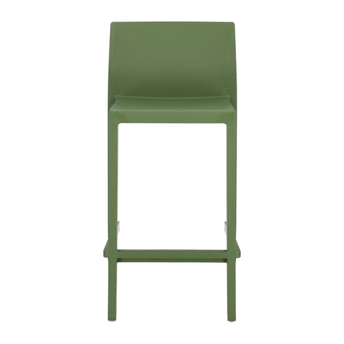 Barová židle Kate zelená 65 cm s opěrkou moderní do kuchyně a na zahradu SCAB Design