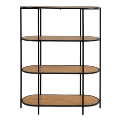 Knihovna Vita loft dub černý 85 cm moderní do obýváku a ložnice Intesi