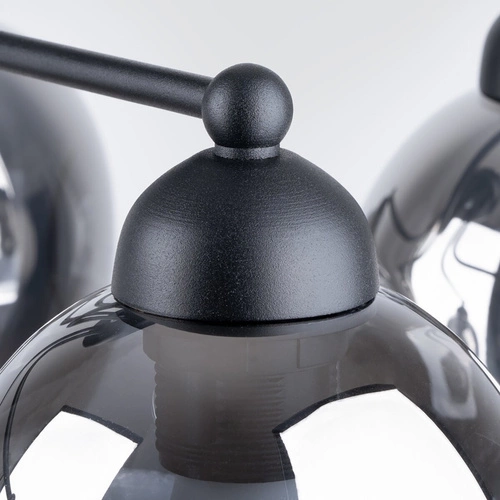 Moderní černý lustr FILLAN 5 stropní svítidlo do obýváku a jídelny SOLLUX LIGHTING