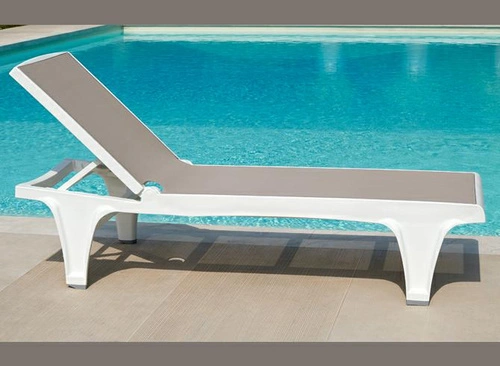 Zahradní lehátko Tahiti SCAB Design moderní polohovací technopolymer béžové na terasu a do zahrady