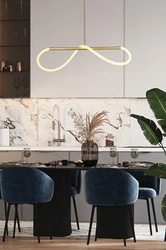 Závěsné svítidlo SUPREME zlaté LED 100 cm moderní nad stůl nebo kuchyňský ostrůvek