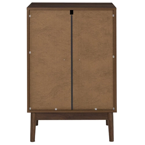 Komoda Tiffany s drážkovanými zásuvkami, ořech, 60 cm, klasická na nožkách do obýváku Intesi