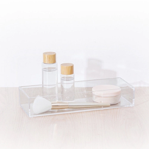 Koupelnový organizér na kosmetiku Selena průhledný obdélníkový 25,6 cm 5five simply smart