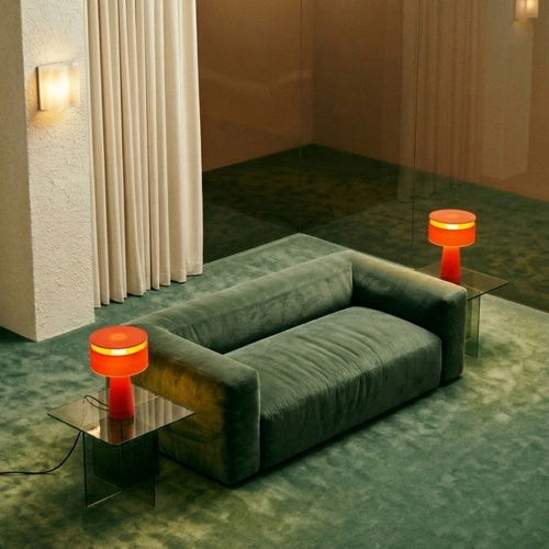 AXO červená moderní stolní lampa na psací stůl do pracovny