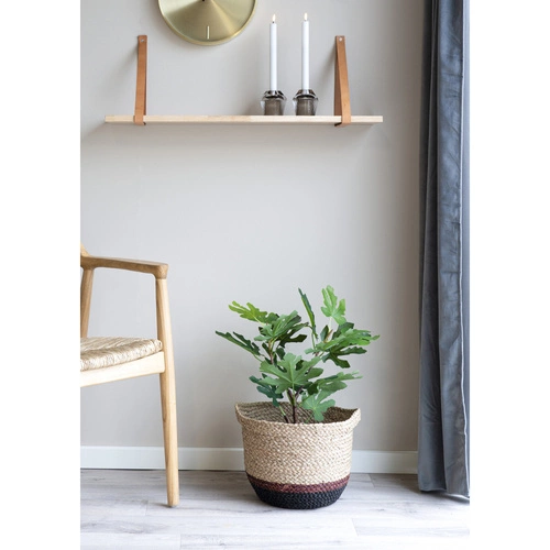 Dřevěná nástěnná police Forno 80 cm přírodní skandinávský na knihy a dekorace Intesi