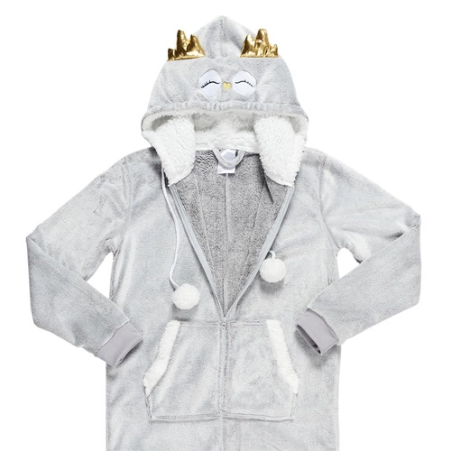 Onesie Owl šedý overal velikost S