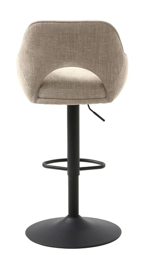 Barová židle Cowley béžová čalouněná, výškově nastavitelná s područky do kuchyně