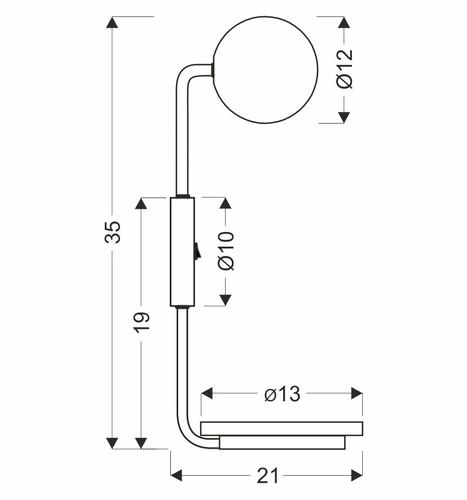 Nástěnné svítidlo Ponio moderní černé s bílým stínidlem do obýváku a ložnice 35 cm