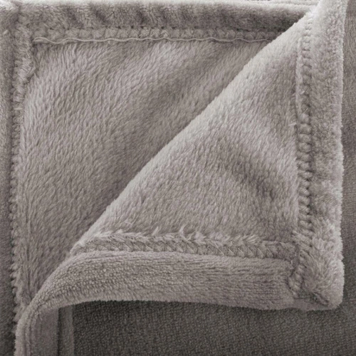 Flísová deka Atmosphera teplá a měkká šedá 180x230 cm na pohovku nebo postel