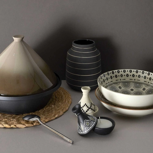 Keramický jídelní talíř Mirage Red 25 cm orientální červený do jídelny Intesi