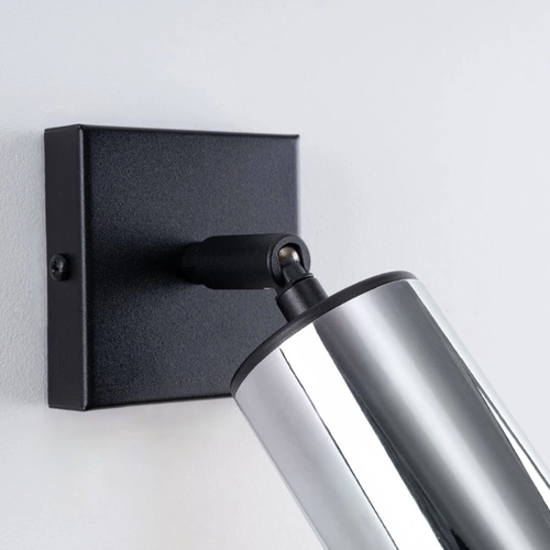 Moderní nástěnné svítidlo WINX černý chrom, nastavitelné kovové do obýváku a ložnice SOLLUX