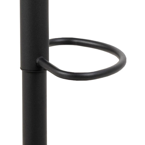 Čalouněný barový stolička Naomi Actona antracitová s opěrkou, výškově nastavitelná, otočná do kuchyně