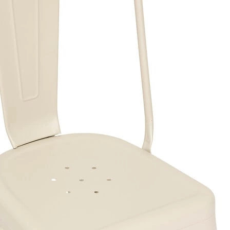 Kovová jídelní židle Paris Edge Atmosphera krémová loftová stohovatelná do kuchyně