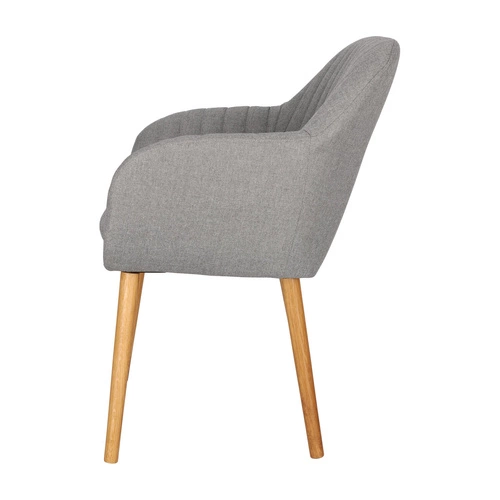 Čalouněná židle Emilia šedá s područkami do jídelny a obýváku skandinávský styl Actona